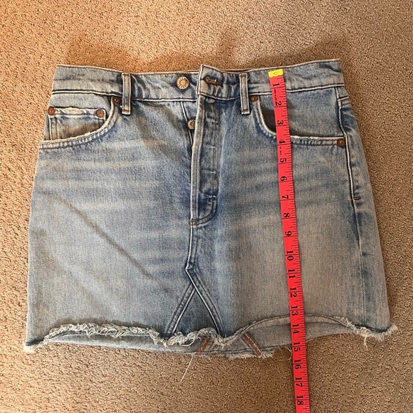 Agolde Quinn High Rise Denim Mini Skirt - Picture 8 of 9